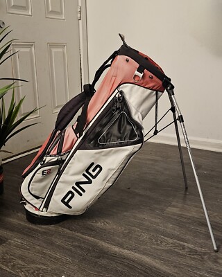 PING E2 ホワイトキャディバッグ ピン 4シリーズ E2 スタンド式 キャディバッグ 8.5型 PING ホワイト