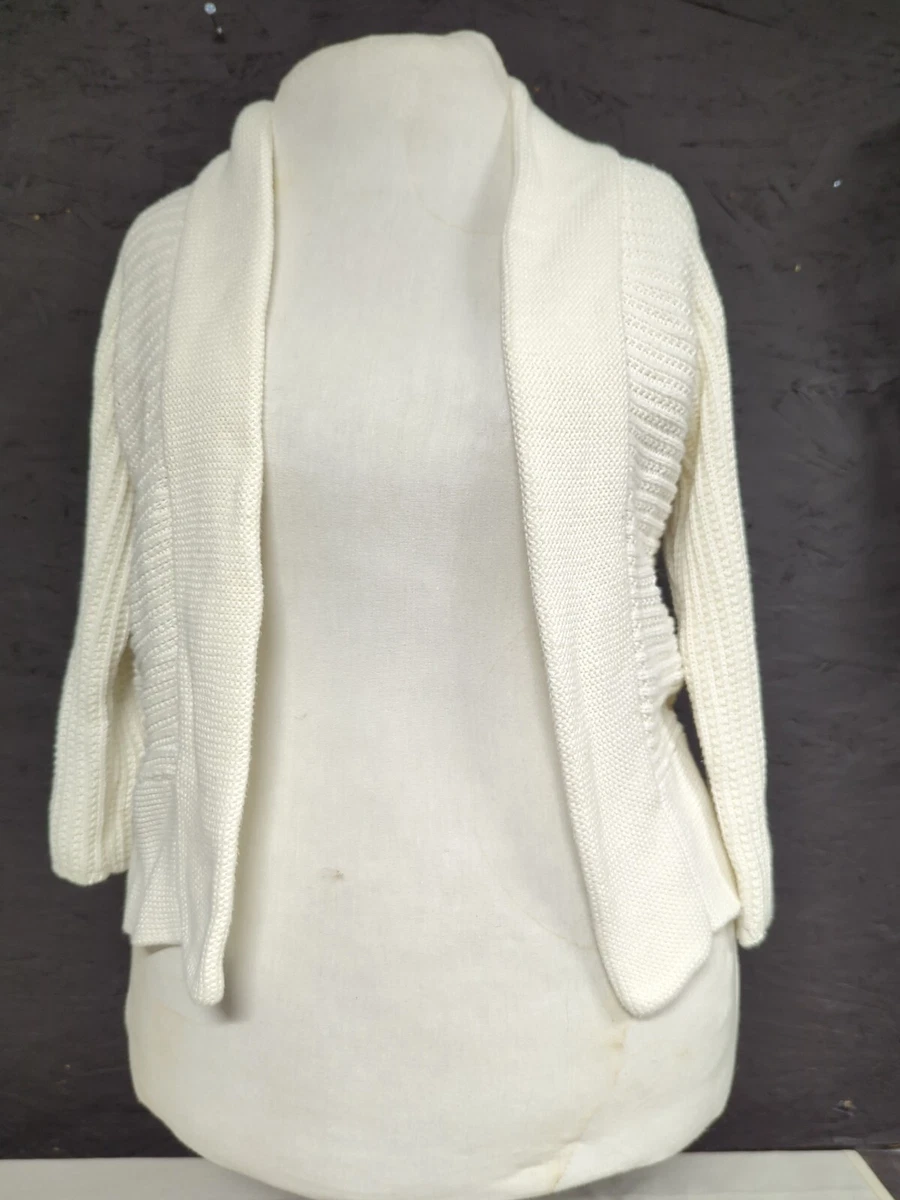 A. Giannetti knit open front sweater off white sz M
