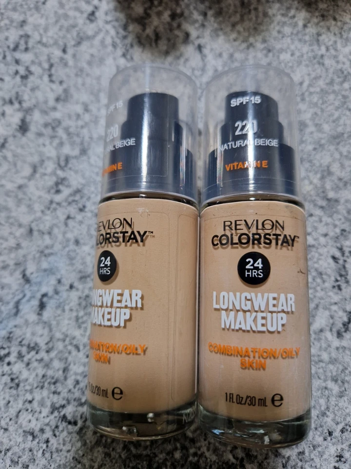 2 x NATURAL BEIGE REVLON COLORSTAY FOUNDATION 24Hrs 30ml - Image 4 of 4