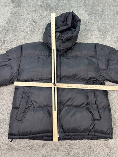 Brooklyn Xpress Jacket Mens Large Hooded Full Zip Puffer Coat Hip Hop 90s Vtg - Picture 4 of 8
