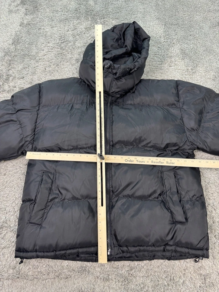 Chaqueta Brooklyn Xpress Para Hombre Grande Con Capucha Cremallera Completa Abrigo Puffer Hip Hop Años 90 De Colección Foto 4 de 4