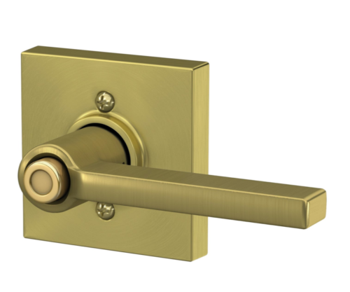 Schlage Latitude Privacy Door Lever Set with Collins Trim - F40 LAT COL - Picture 6 of 6