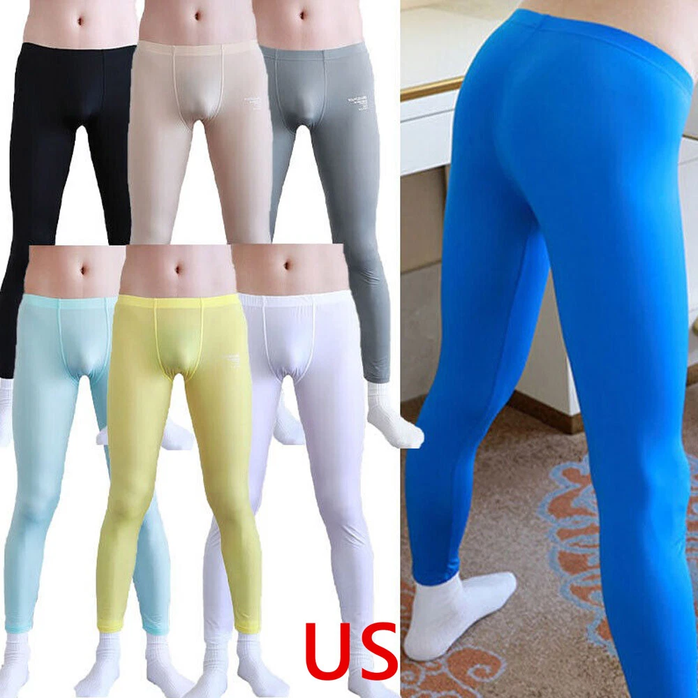 US Mens Ultra-Thin Pants Sexy Slim Fitness Long Trousers Gym Yoga Sports  Running