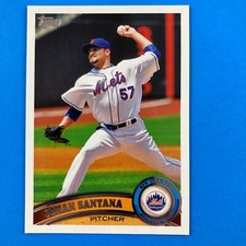 Johan Santana 2011 Topps Card #56 MLB New York Mets
