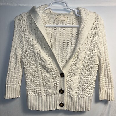 Aéropostale Cable Knit Sweater  Youth Girls XL Cardigan Y2K 90 s Light Academia