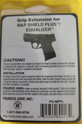 Pearce Grip S&W M&P 9 Shield PLUS 9mm Magazine Extension Mag Ext