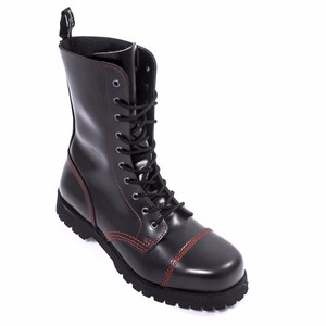 black red boots