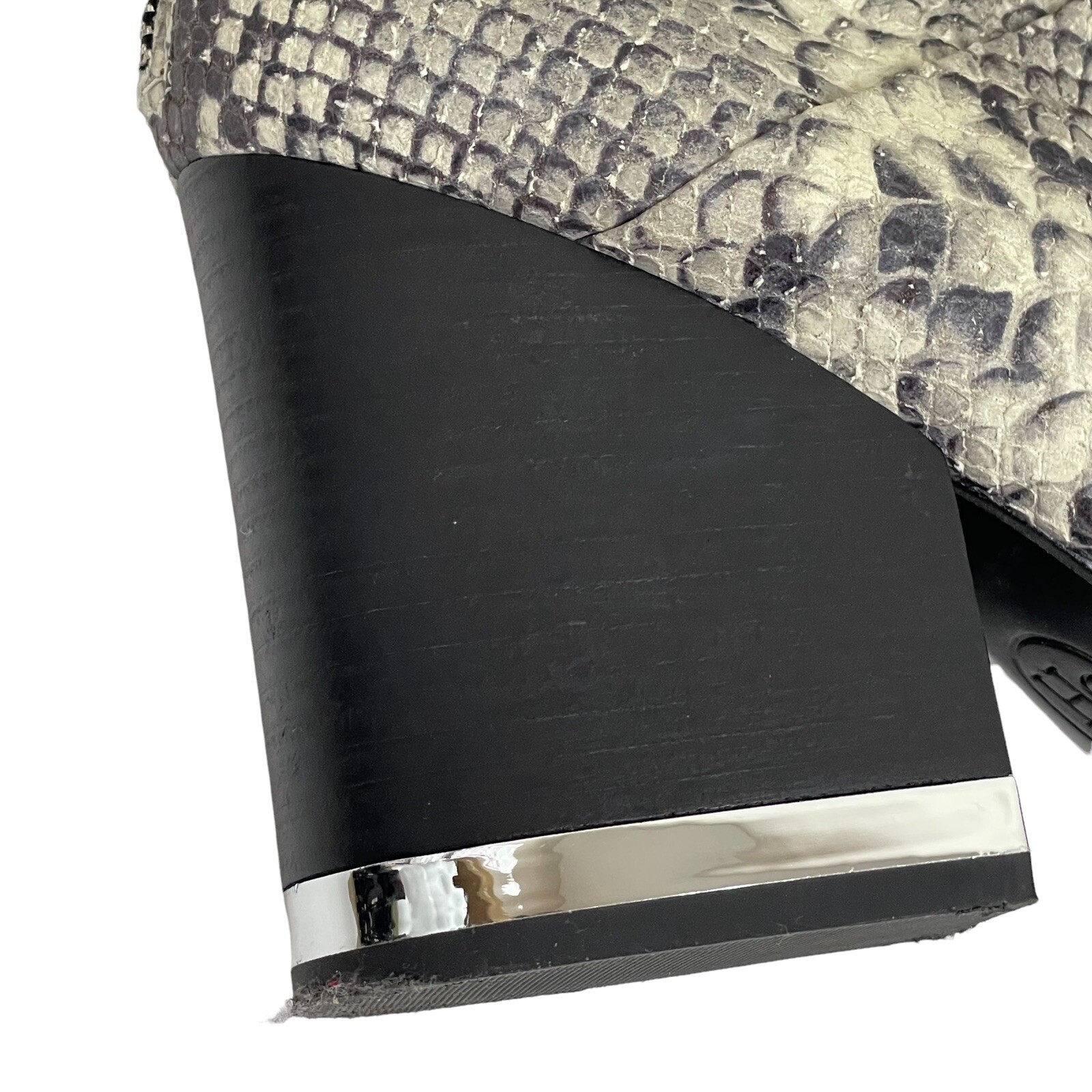 ASH Indy Python Print Leather Ankle Boots Back Zi… - image 6