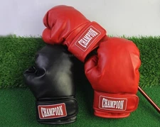 Golf Club Driver Fairway Head Cover Boxing Glove Champion Red Black Style