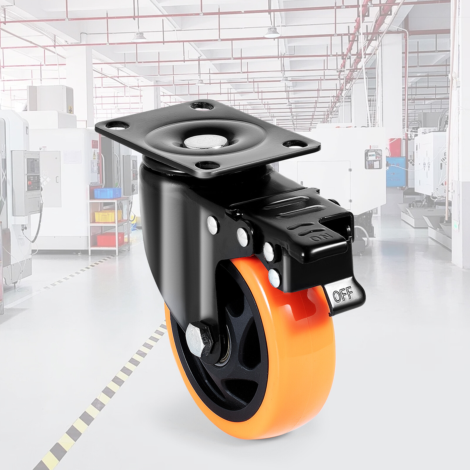 Ruote Industriali VEVOR 101mm: Kit 4 Pezzi per Mobili e Fai-da-te