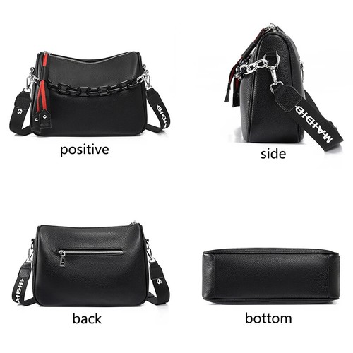 Luxury Solid Color Genuine Leather Women Shoulder Crossbody Bags 2025 Larg - Picture 3 of 24