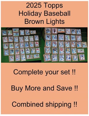 2025 Topps Holiday Brown Holiday Lights Tin-Exclusive Buy More and Save!! 6/6/26