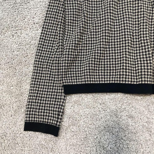 Ines De La Fressange Jacquard Crew Neck Cardigan M Used - Picture 8 of 10