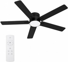 52 Inch Ceiling Fan with Lights LED 6 Speed Remote Control Low Profile Timer