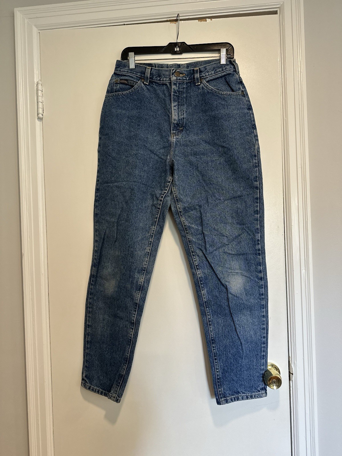 VINTAGE 80s/90s Women’s Sz:12M Lee Dark Wash High Rise Mom Tapered Jeans