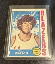 Topps 1974-75 Bill Walton Portland Trail Blazers #39 Rookie Card. rookie card picture