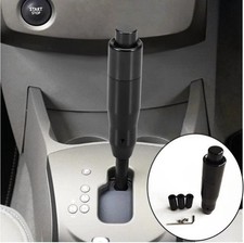 1x Car Automatic Gear Stick Shift Knob Shifter Lever With Button Aluminum Black