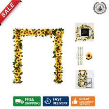 3 Pack Lifelike Artificial Sunflower Garland for Elegant Wedding and Home Decor