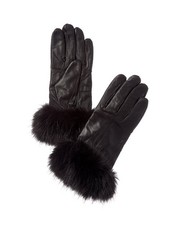 Surell Accessories Leather Gloves Women's Black M