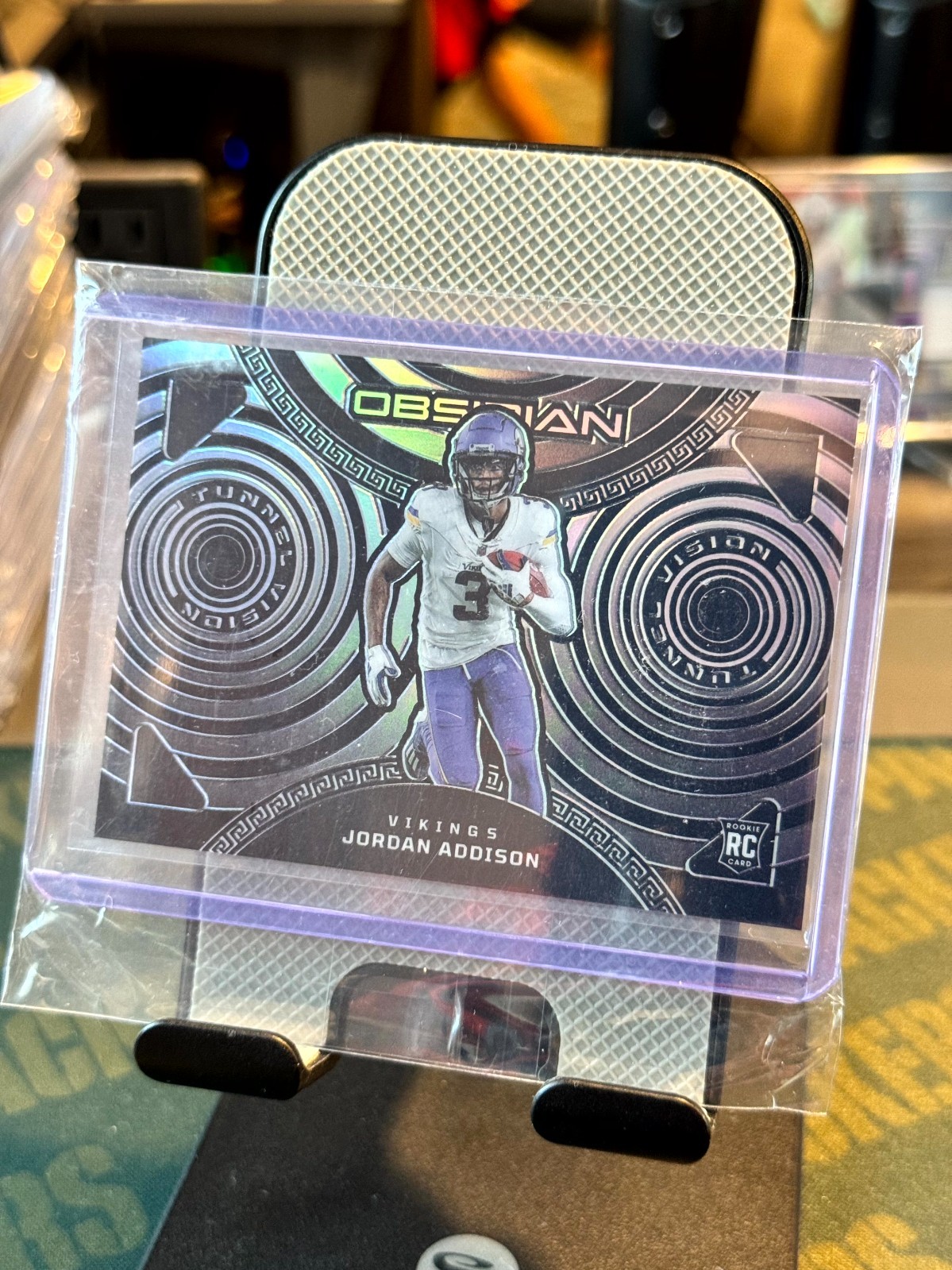 2023 Panini Obsidian Tunnel Vision #11 Jordan Addison /135 (RC)