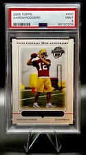 Topps 2005 Aaron Rodgers #431 Rookie PSA 9 Green Bay Packers QB NFL Vintage