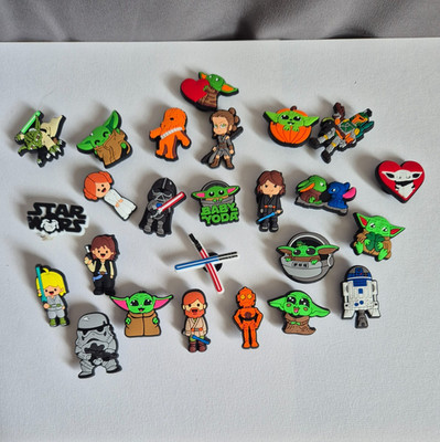 Set Jibbitz Star Wars Baby Yoda Grogu Crocs Charms Disney Mandalorian