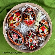 Uovo di Pasqua tradizionale ucraino Pysanka fatto a mano alta qualità regalo di Pasqua