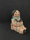 Figurine 3-1/2" Handmade clay Teissedre Native American Storyteller — photo 3