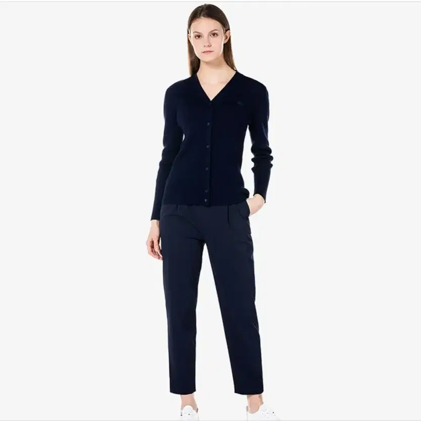 Lacoste Women's Navy Tapered Slacks, Size 32 thumbnail 4