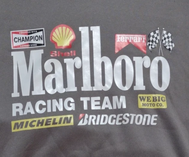 Ferrari Marlboro Hoodie Formula 1 Racing Team Men's Size Large Gray Sweatshirt - Image 2 of 4