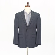 Jos. A. Bank 41R Gray Sport Coat Blazer Jacket Solid 2-Button Wool
