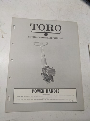 #ad TORO PARTS CATALOG LIST BOOK MANUAL REFERENCE DRAWING POWER HANDLE 40111 40120 $24.99