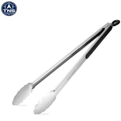 17 inch BBQ Tongs Stainless Steel Extra Long Grill Tongs for Cooking and Gril...