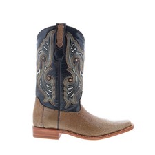 Los Altos Stingray Jewel Square Toe Mens Brown Wide Cowboy Western Boots