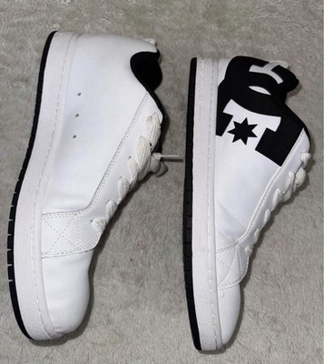 DC Court Graffik Men's Skate Shoes Size 13 White Black Sneakers