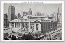 East & West Pub. Co. Public Library New York City Postcard Photochrome