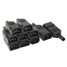 AC250V 10A 3 Terminals IEC320 C14 Power Socket Adapter Device Connector,10Pcs