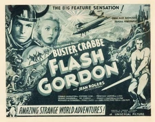 Flash Gordon Buster Crabbe Reproduction Movie Lobby Card 