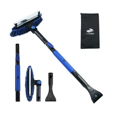 CARCAREZ 39" Extendable Car Snow Brush and Ice Scraper, Windshield Window Ice...