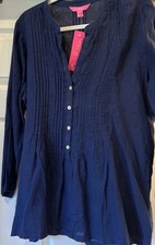 NWT LILLY PULITZER SARASOTA TUNIC True Navy Size Large