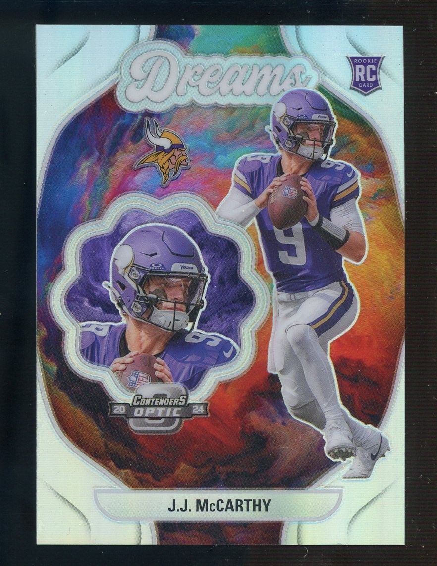 2024 Panini Contenders Optic Dreams Silver Prizm JJ McCarthy Vikings RC Rookie