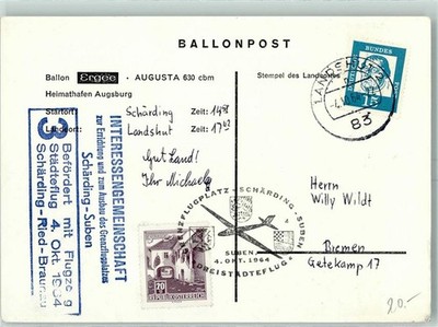 13165162 - 8399 Niederschaerding balloon Ergee Augusta takeoff Schaerding landing
