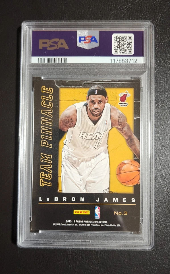 2013 Panini Pinnacle Kobe Bryant / Lebron James TEAM PINNACLE PSA - Image 2 of 2