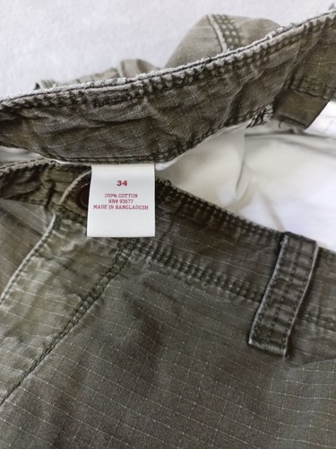 Arizona Jean Co Cargo Shorts Men's 34 Green Ripstop Pockets Workwear Hiking - Picture 3 of 12