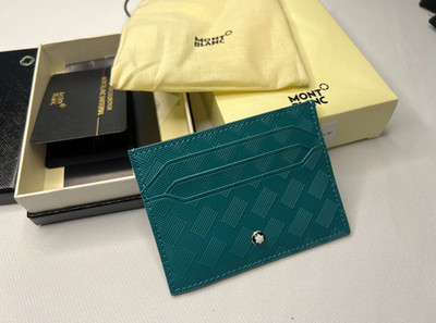 Montblanc Extreme 3.0 Card Holder Wallet Fern Blue 6CC Leather