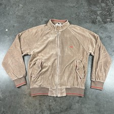 Vintage Christian Dior Velour Track Jacket Mens Small Beige Full Zip 90s Preowne