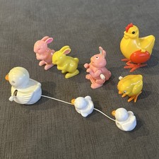 Easter Wind Up Toys Chicks Bunny Ducks HANS TOMY  Unbranded Lot of 6
