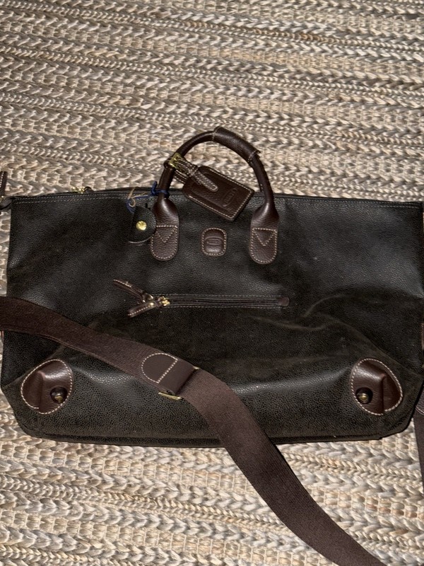 Bric's Milano 22” Cargo Duffle Bag Pebbled Canvas Olive