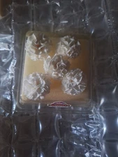 Cupcake & Cake Fondant Sugar Gumpaste White Carnation Flowers Handmade (×5)