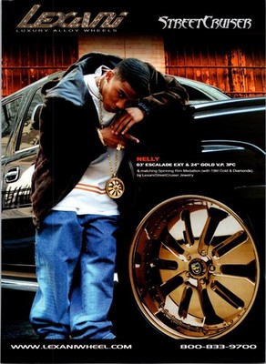 2003   Lexani Wheels ft. Nelly Rare Print Ad   2000s Hip Hop CA-47